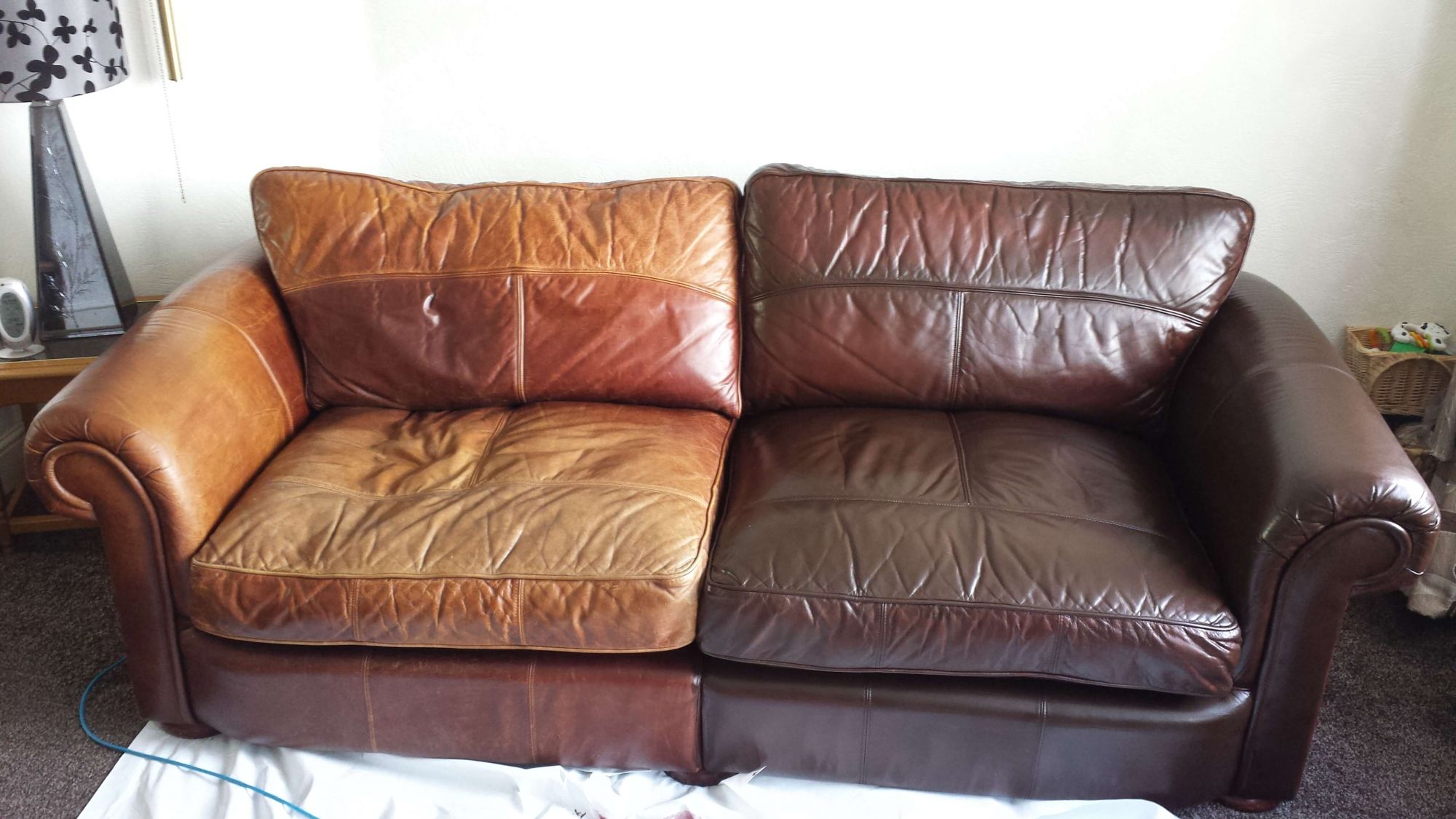 can leather sofa be restored